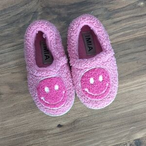 Mini Mia Pink Smiley Face Indoor Outdoor Slippers
